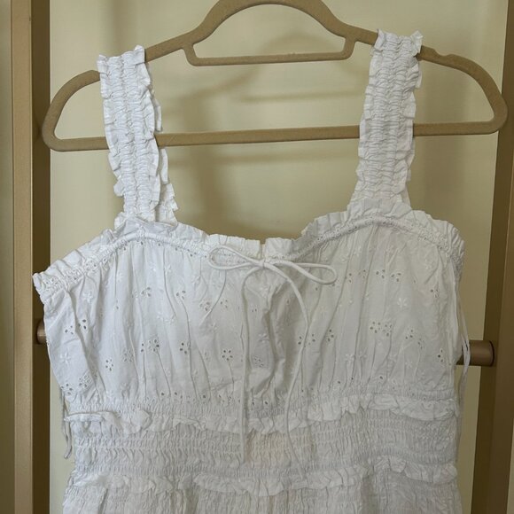 NWT Gap × DÔEN Eyelet Midi Dress in white, size L - Picture 4 of 5